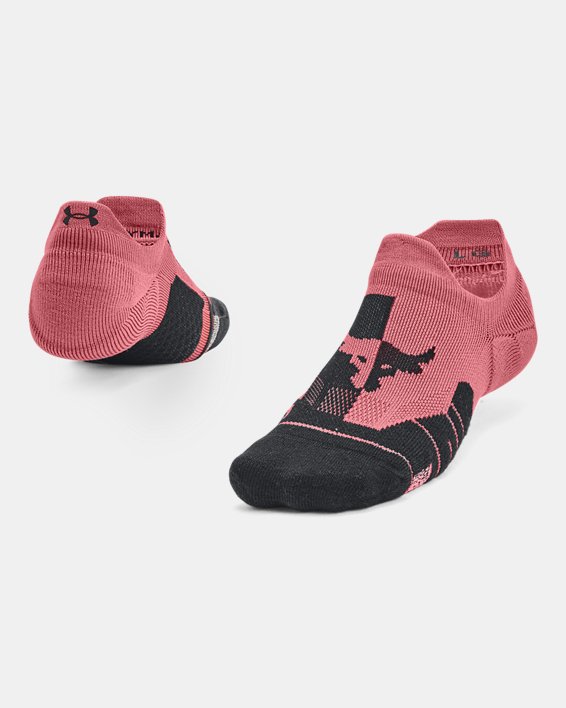 Unisex Project Rock Playmaker Ultra Low Tab Socks in Pink image number 0